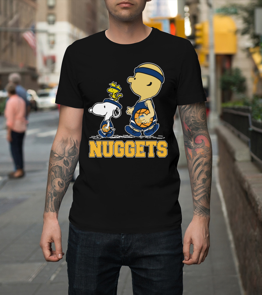 Snoopy Woodstock And Nuggets Basketball Fans T-Shirt