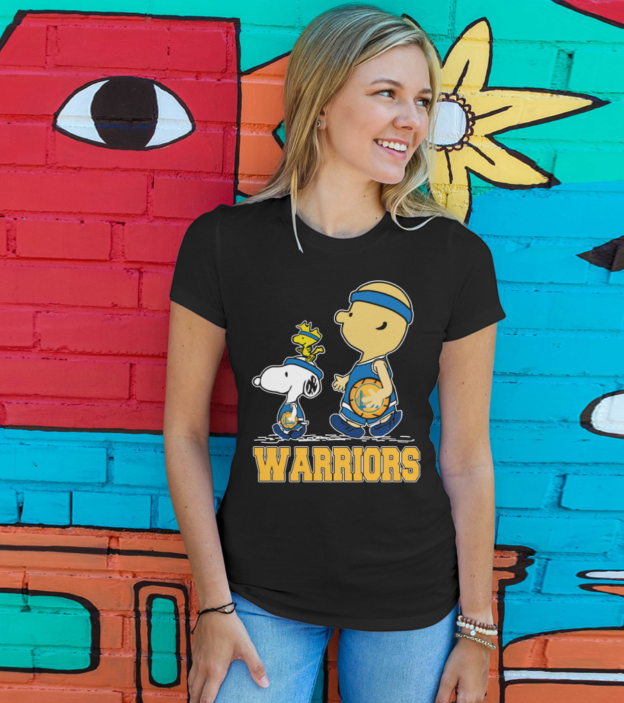 Snoopy And Friends Golden State Warriors Basketball Fans T-Shirt