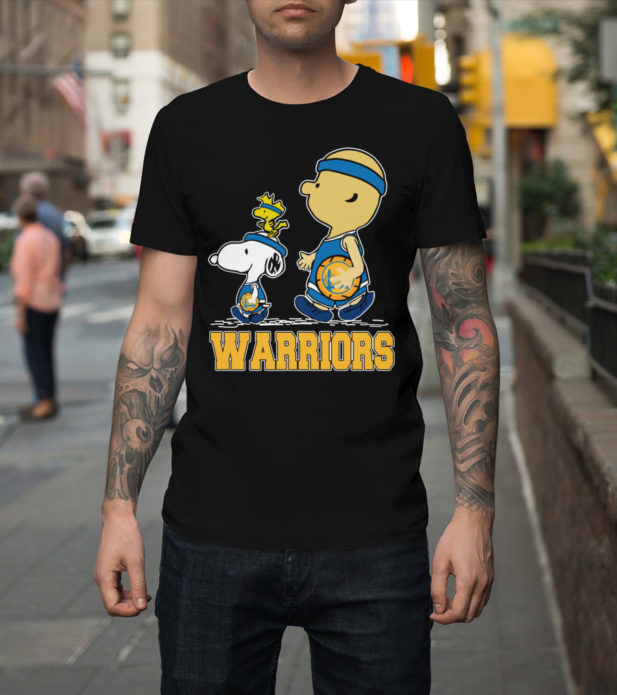 Snoopy And Friends Golden State Warriors Basketball Fans T-Shirt
