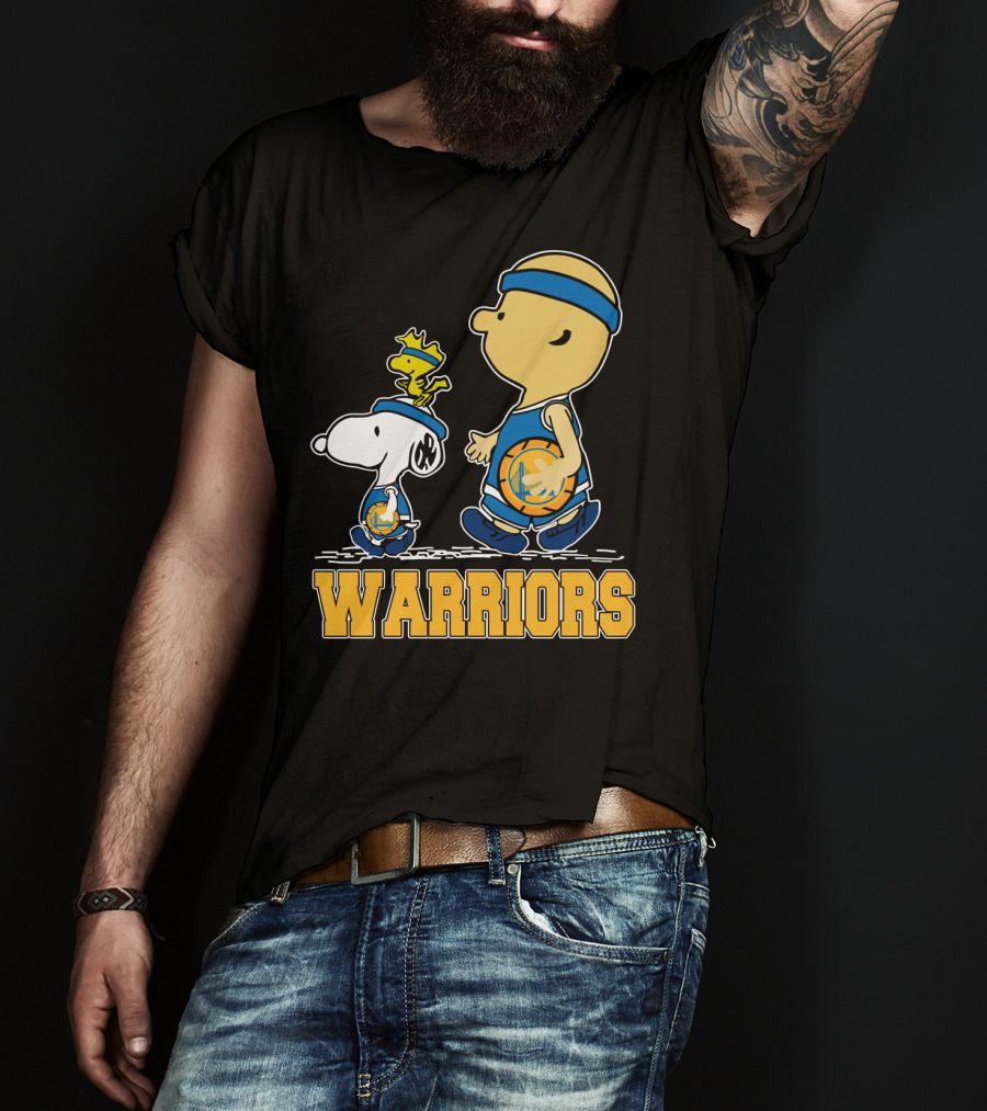 Snoopy And Friends Golden State Warriors Basketball Fans T-Shirt