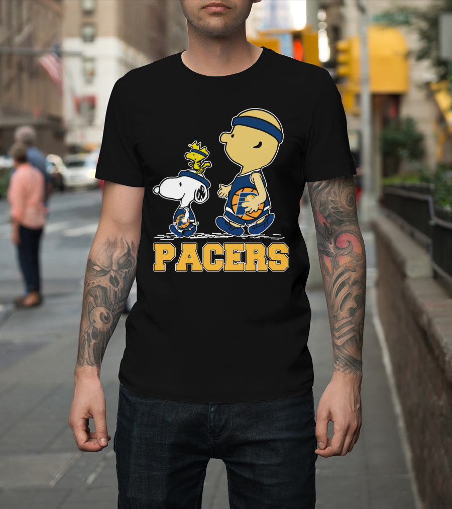 Snoopy And Woodstock Pacers Basketball Fans T-Shirt