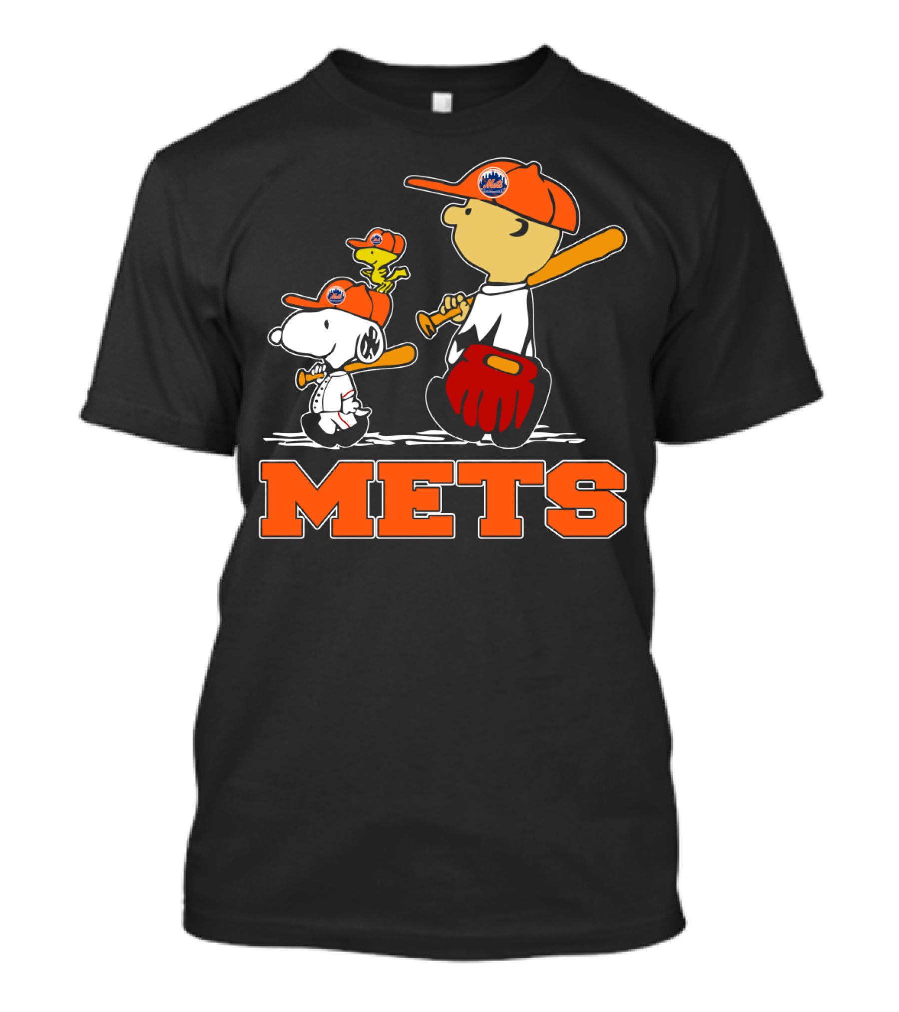 Snoopy Woodstock And New York Mets Baseball Fans T-Shirt