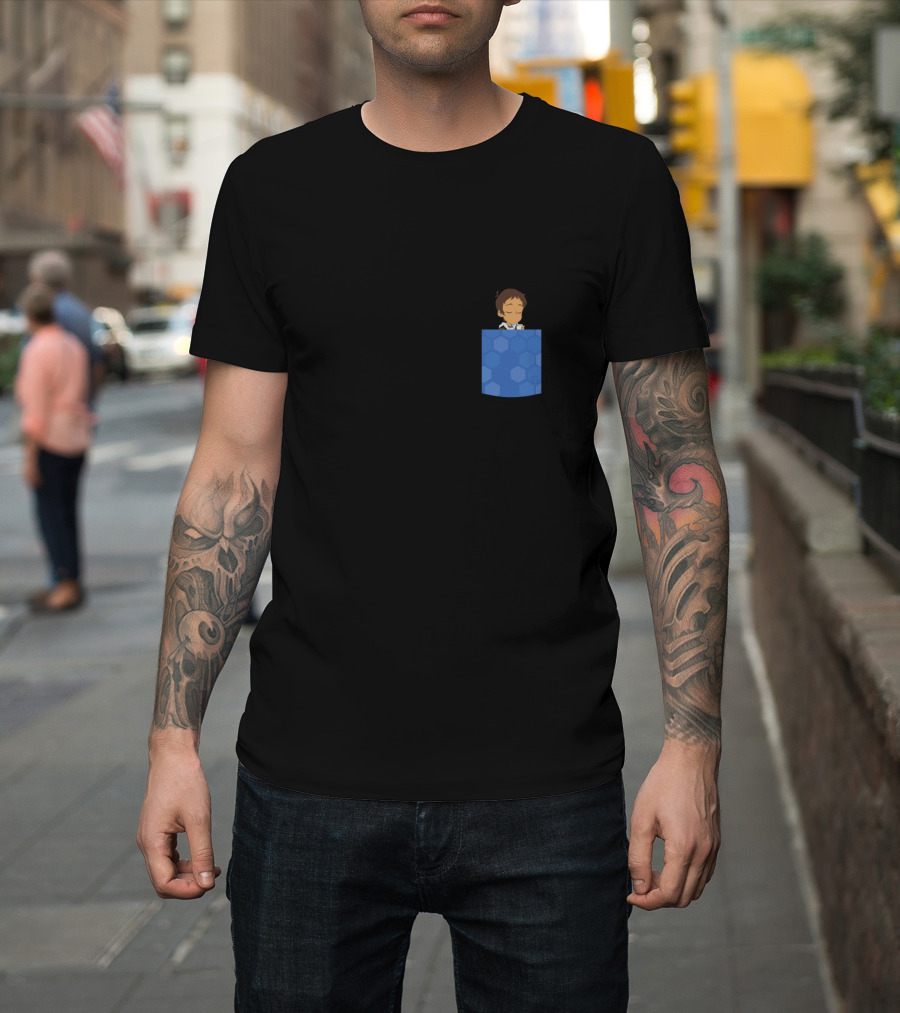 Voltron Legendary Defender Dreamworks Lance Blue Hexagon Pocket T-Shirt