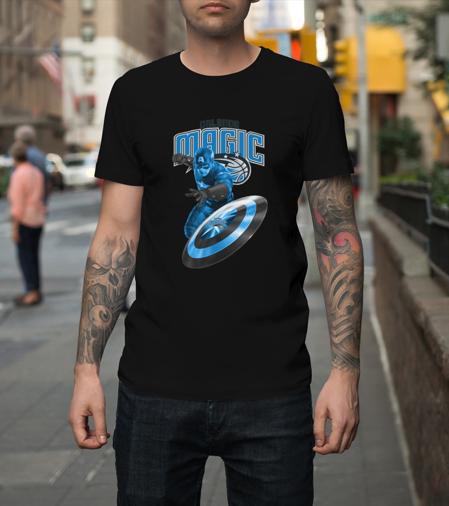 Orlando Magic Captain America Fans Assemblage T-Shirt