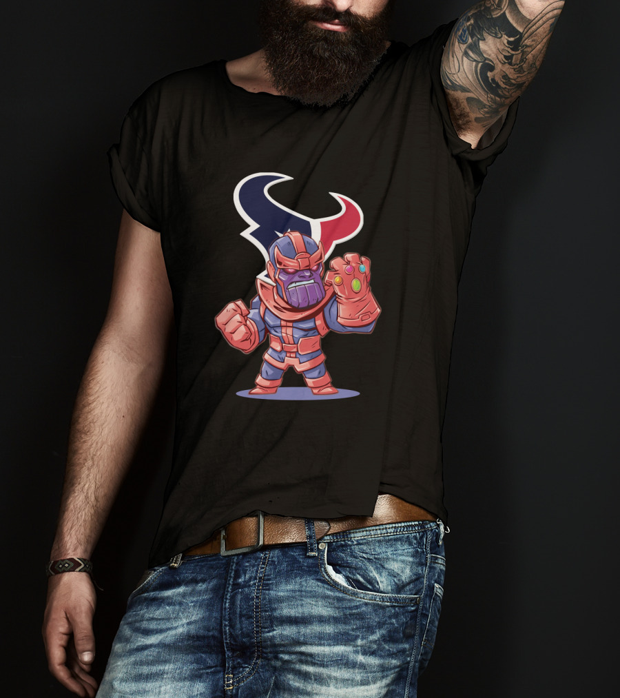 Thanos Houston Texans Nfl Crossover T-Shirt