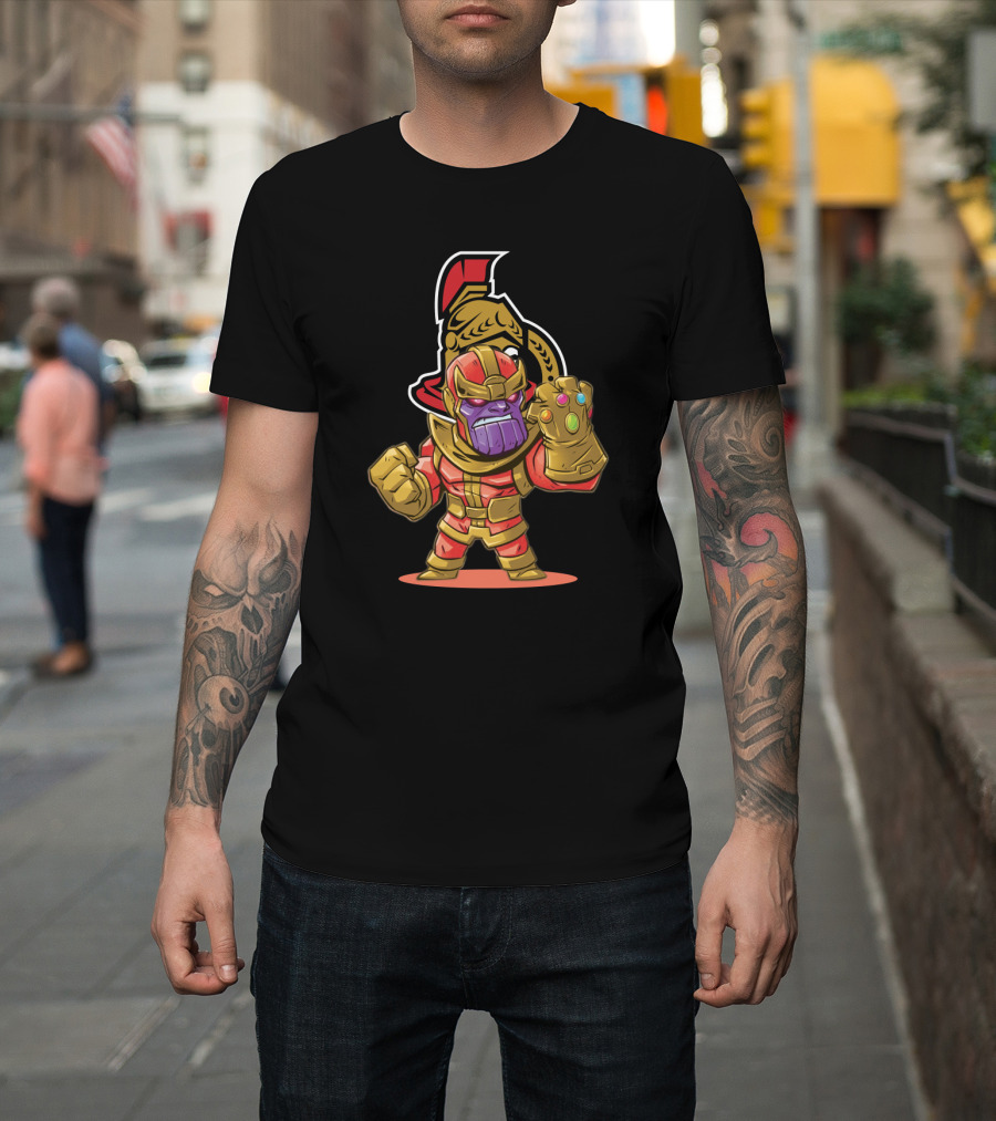 Thanos Meets Ottawa Senators Fans Crossover T-Shirt