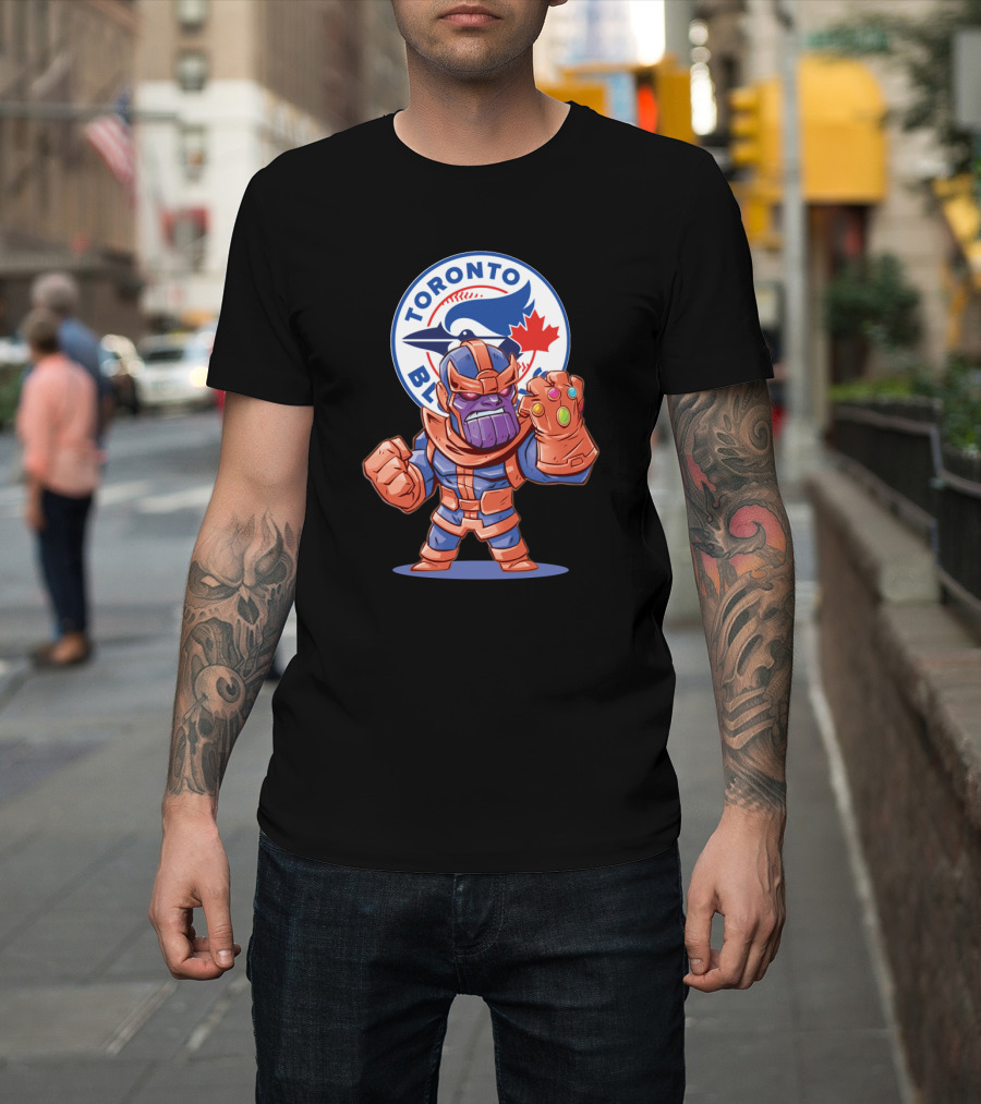 Toronto Blue Jays Fans With Thanos Gauntlet T-Shirt