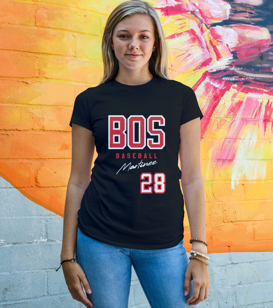 BOS Baseball Martinez 28 Boston Red Sox J D Martinez Fans T-Shirt