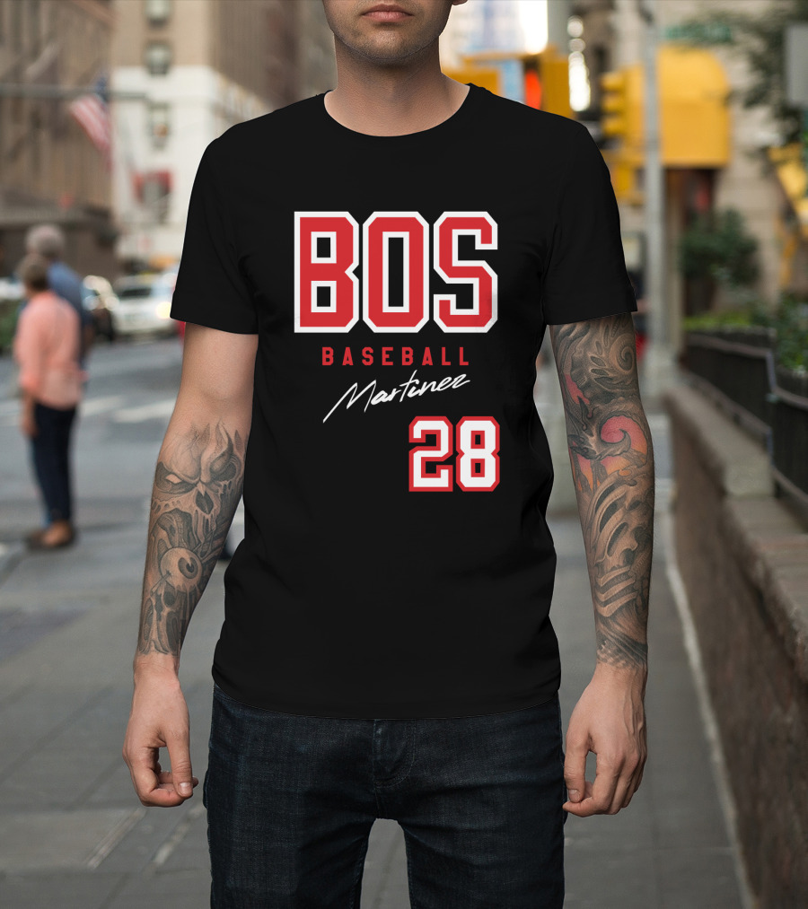 BOS Baseball Martinez 28 Boston Red Sox J D Martinez Fans T-Shirt