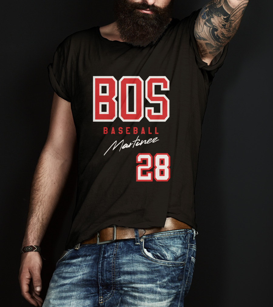 BOS Baseball Martinez 28 Boston Red Sox J D Martinez Fans T-Shirt