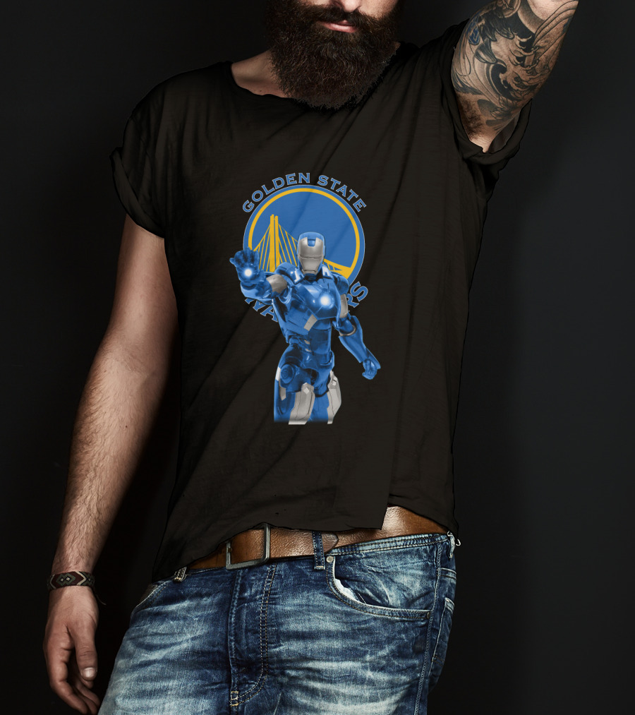 Golden State Warriors Iron Man Fan Crossover T-Shirt