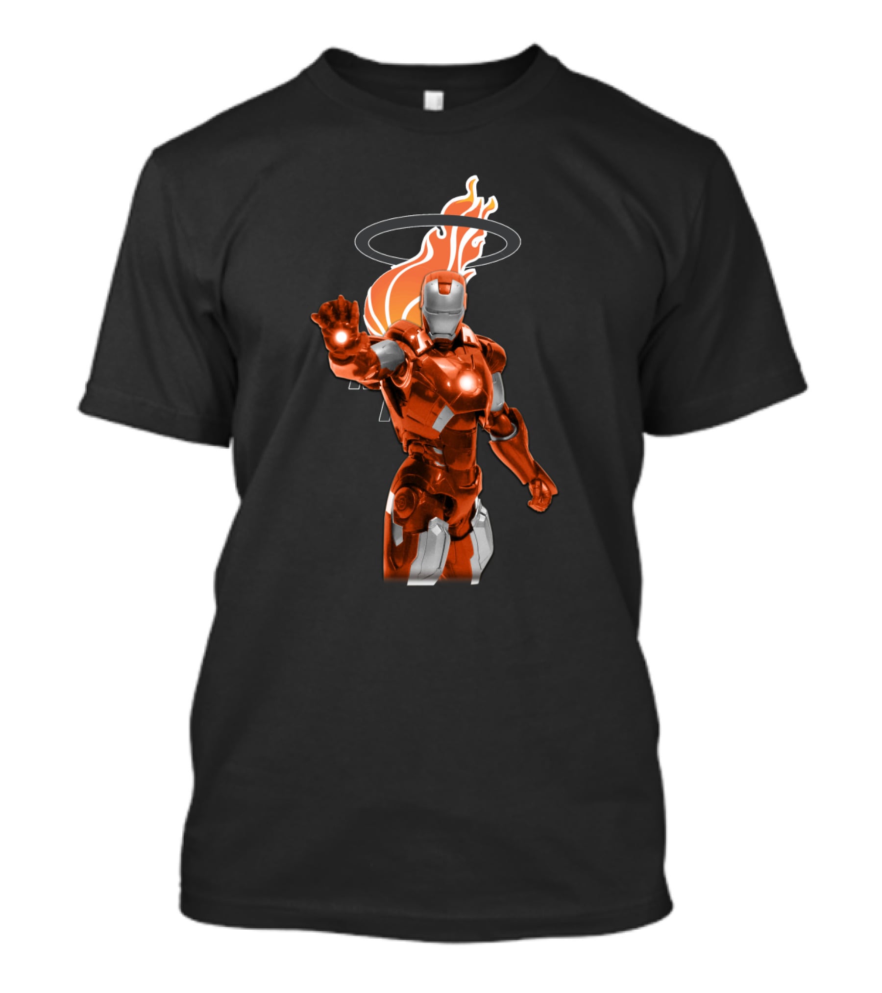 Iron Man Miami Heat Basketball Crossover Fan T-Shirt