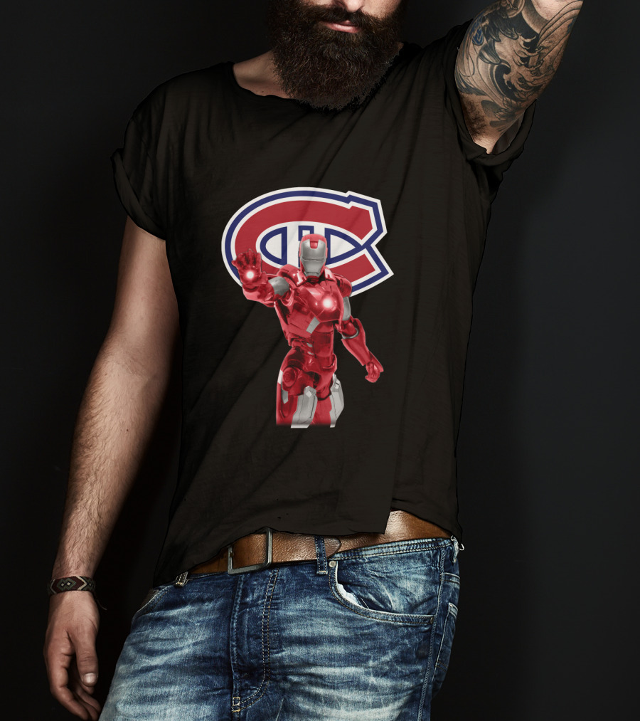 Montreal Canadiens Iron Man Crossover NHL Fan Merchandise T-Shirt