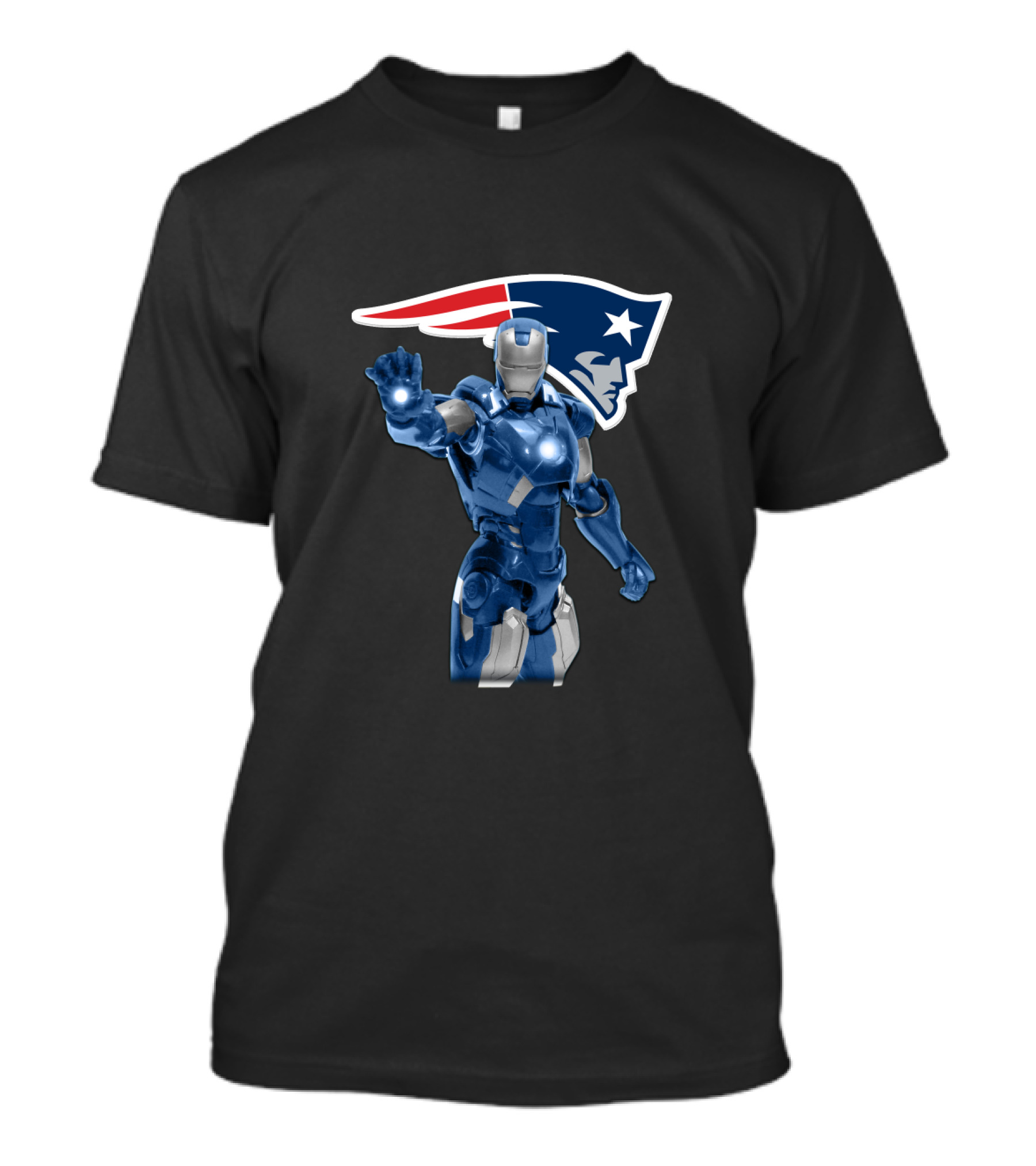 Iron Man Meets New England Patriots For Fans T-Shirt