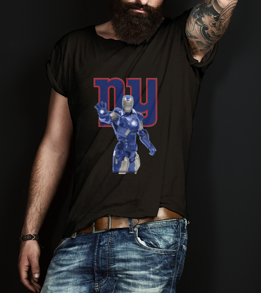 Iron Man And New York Giants Fan Favorite Power Duo T-Shirt