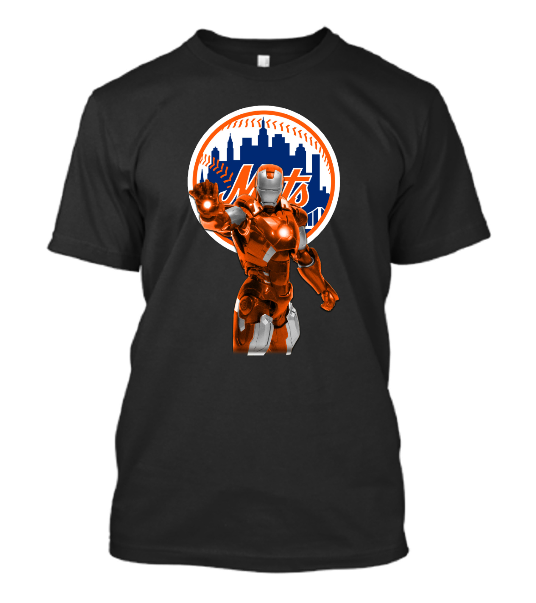 Iron Man Crossover With New York Mets Iconic Team And Hero Fusion T-Shirt