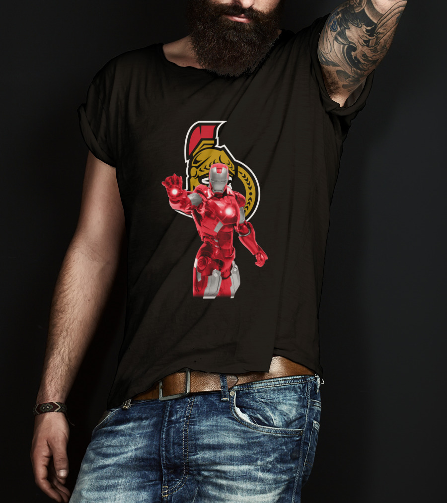 Ottawa Senators Iron Man Crossover Featuring Team T-Shirt
