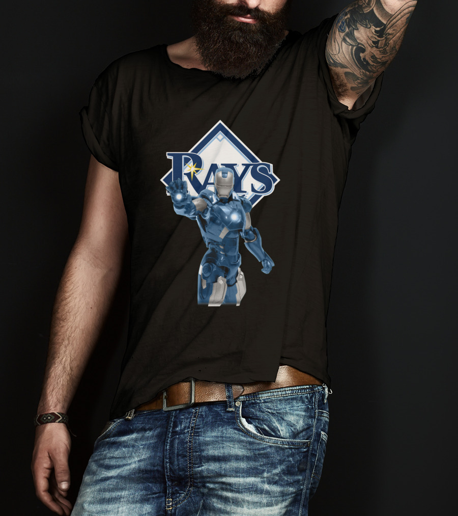 Tampa Bay Rays Iron Man Crossover Marvel Baseball Collaboration T-Shirt