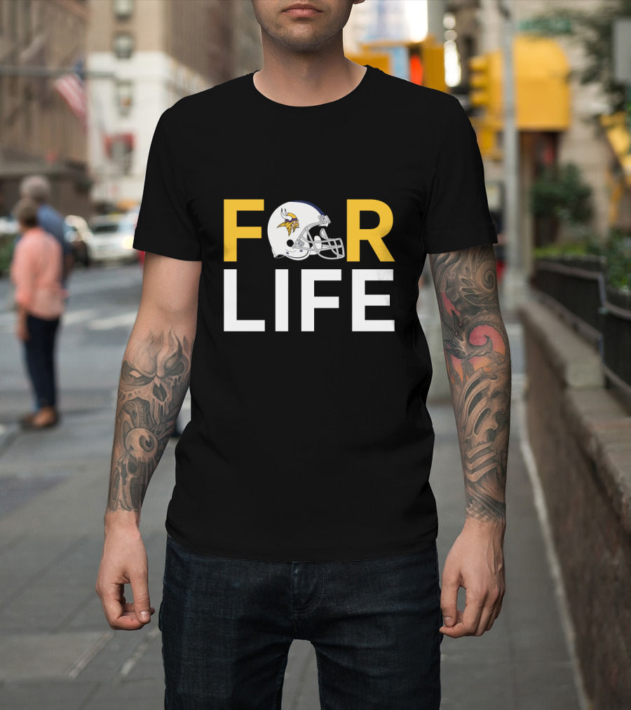 Minnesota Vikings Helmet For Life Fans T-Shirt