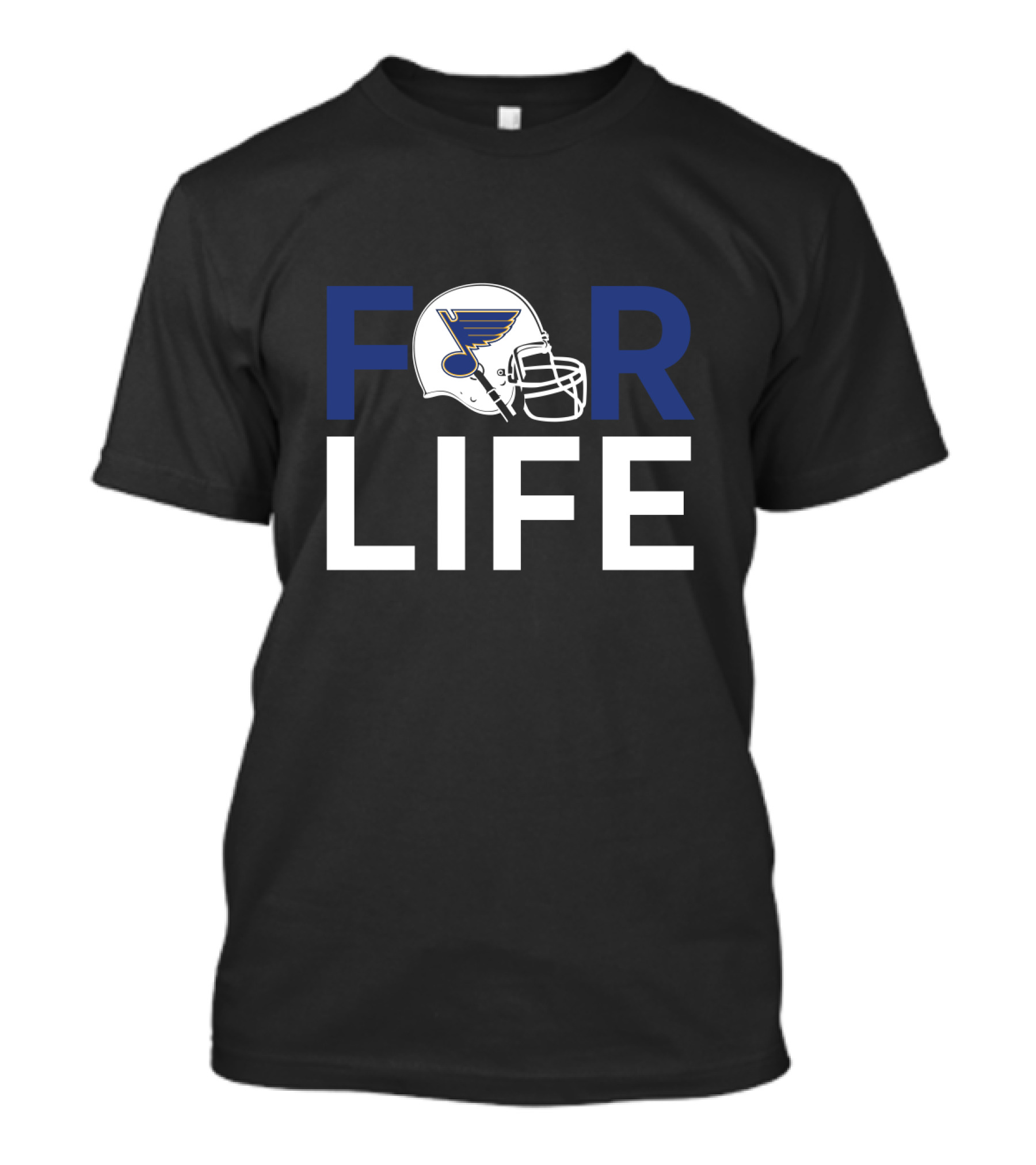 St. Louis Blues Hockey Helmet Emblem For Life Enthusiast T-Shirt