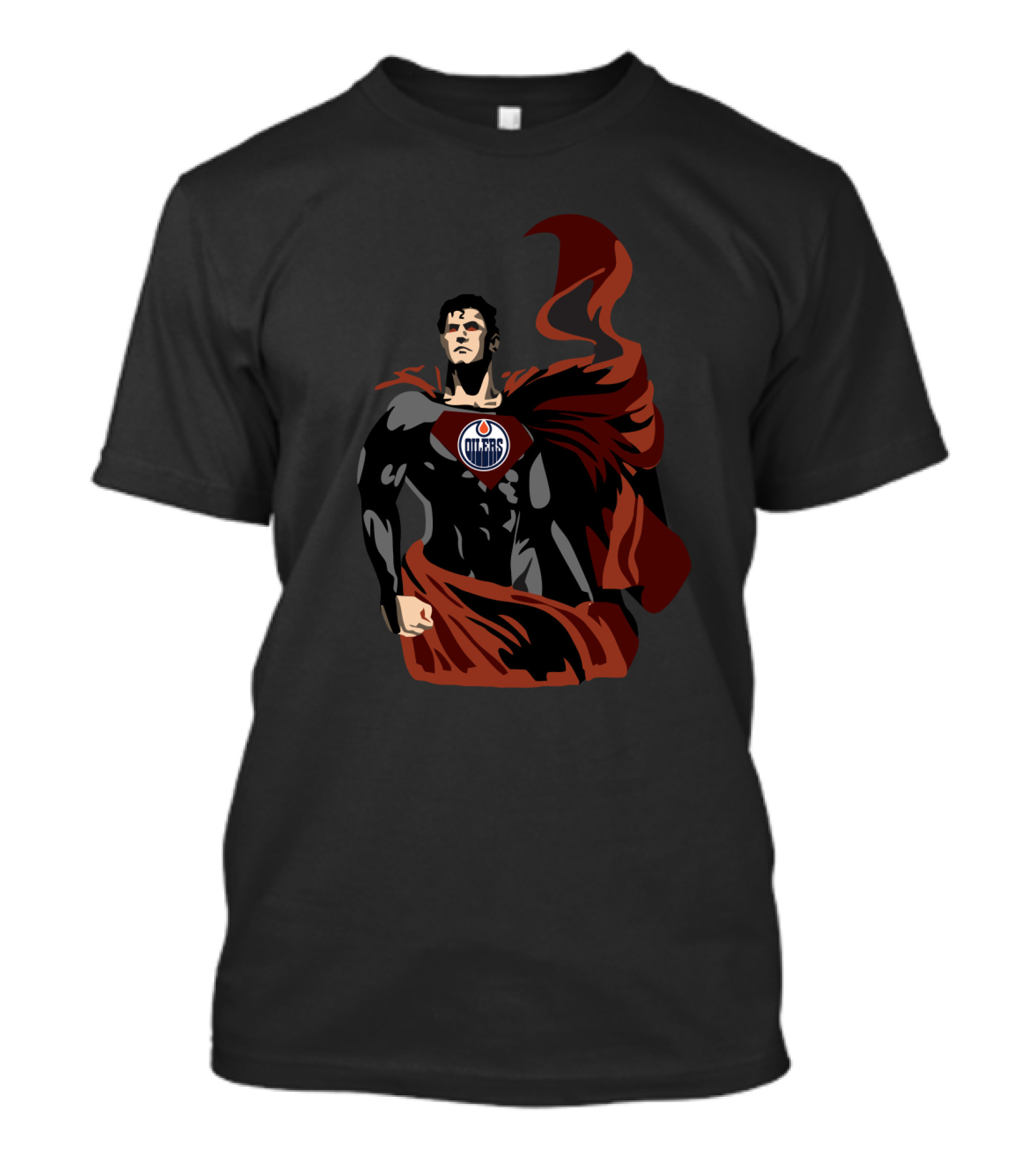 Superman Edmonton Oilers Fan Logo Iconic Superhero Crossover T-Shirt