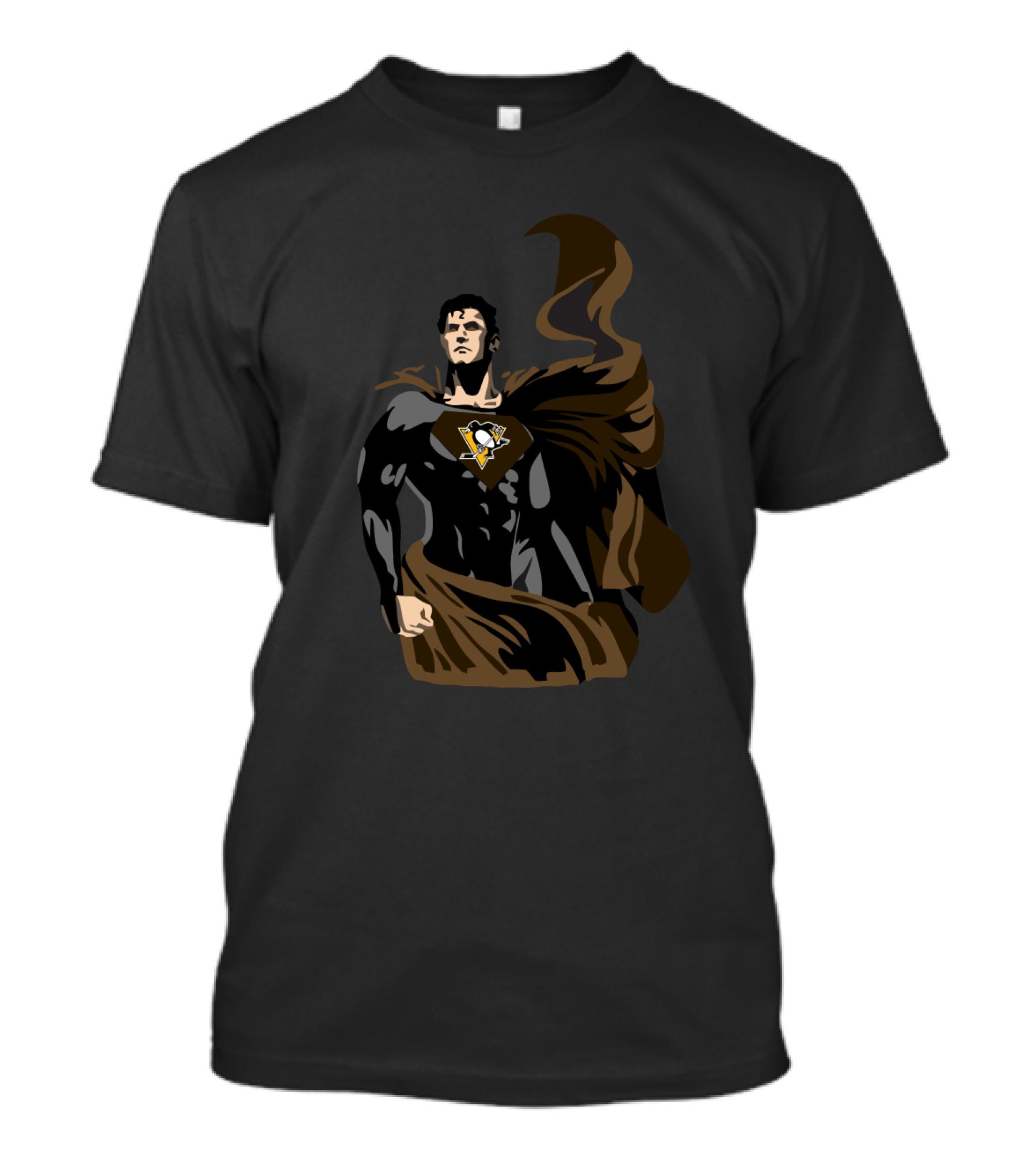 Superman Pittsburgh Penguins Hero Fans Iconic Symbol T-Shirt