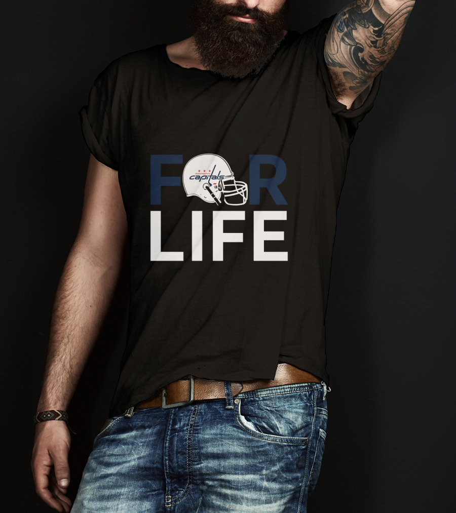 Washington Capitals Football Helmet Fan Forever T-Shirt