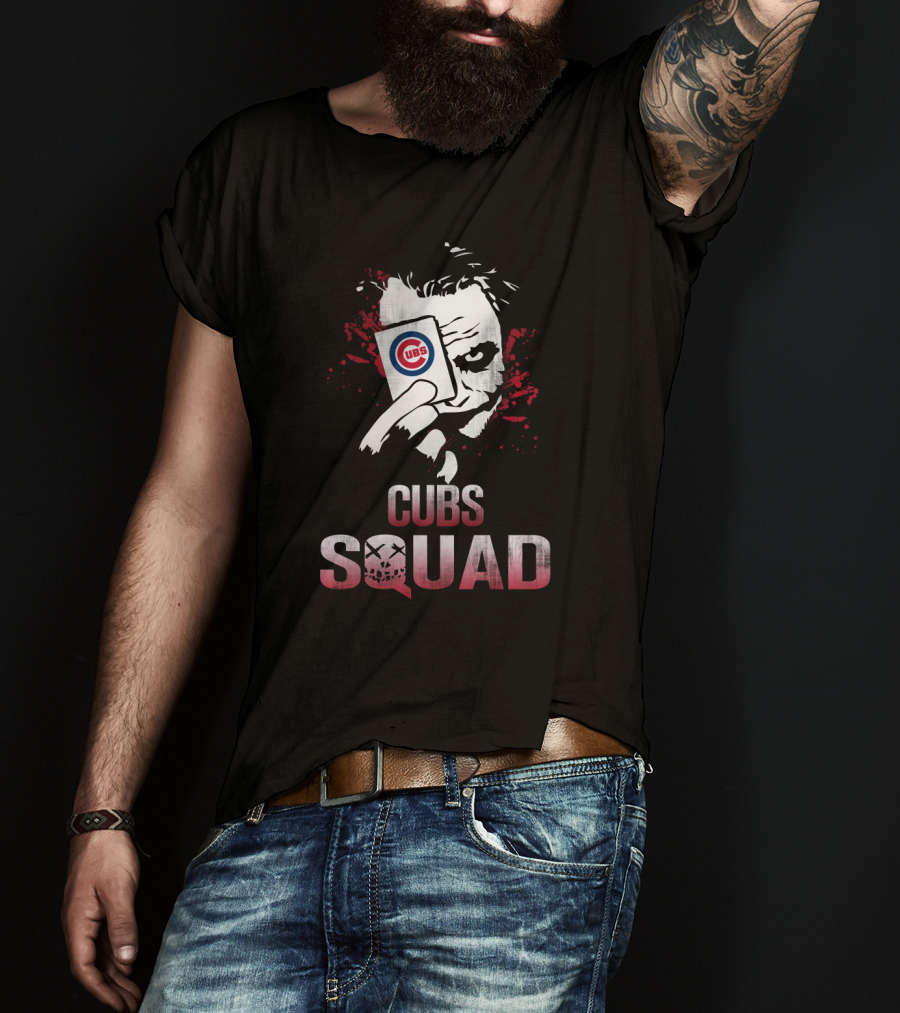 Cubs Squad Joker Chicago Cubs Fans Playing Card Image T-Shirt