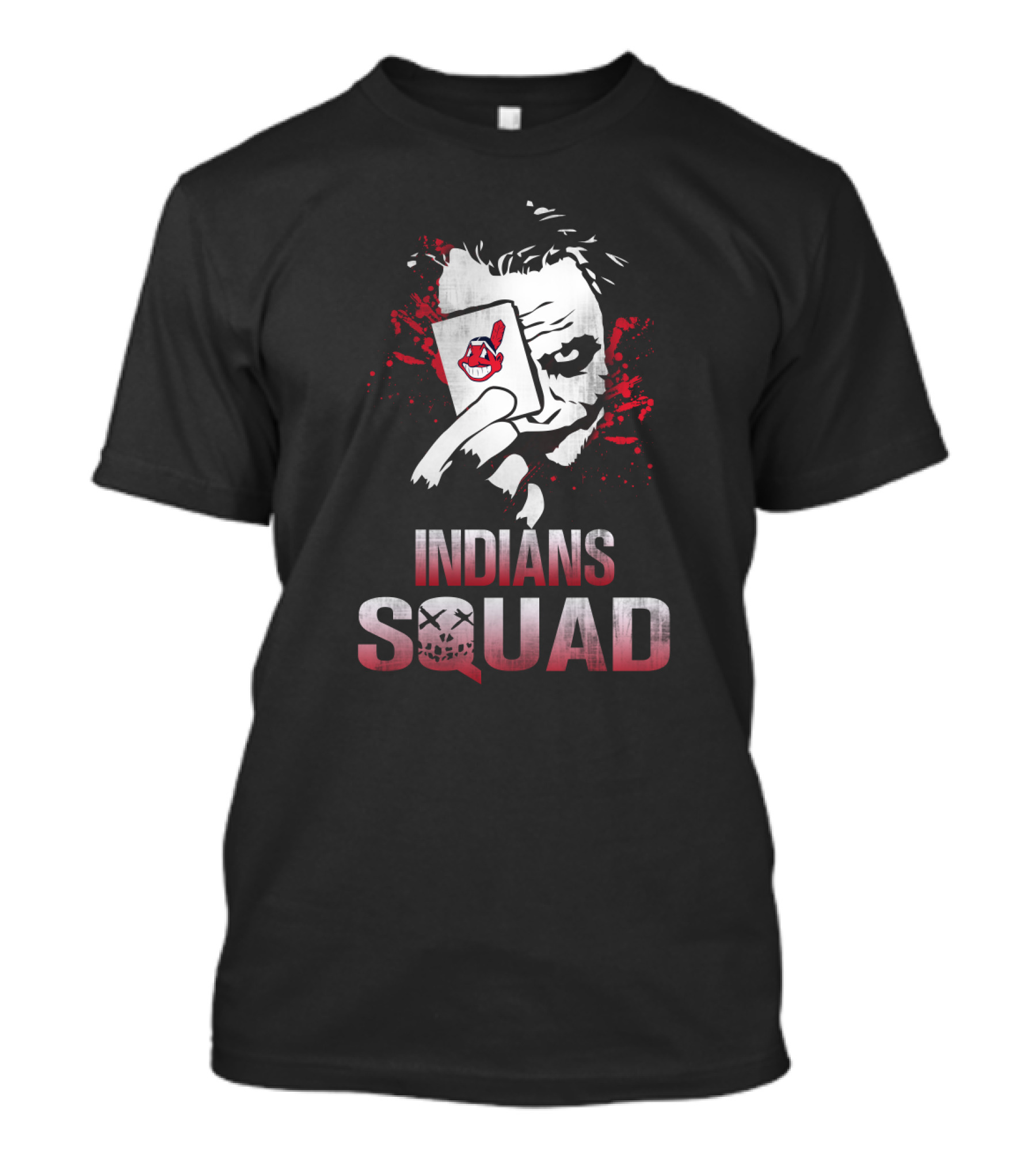 Indians Squad Joker Card Face Paint Fans T-Shirt
