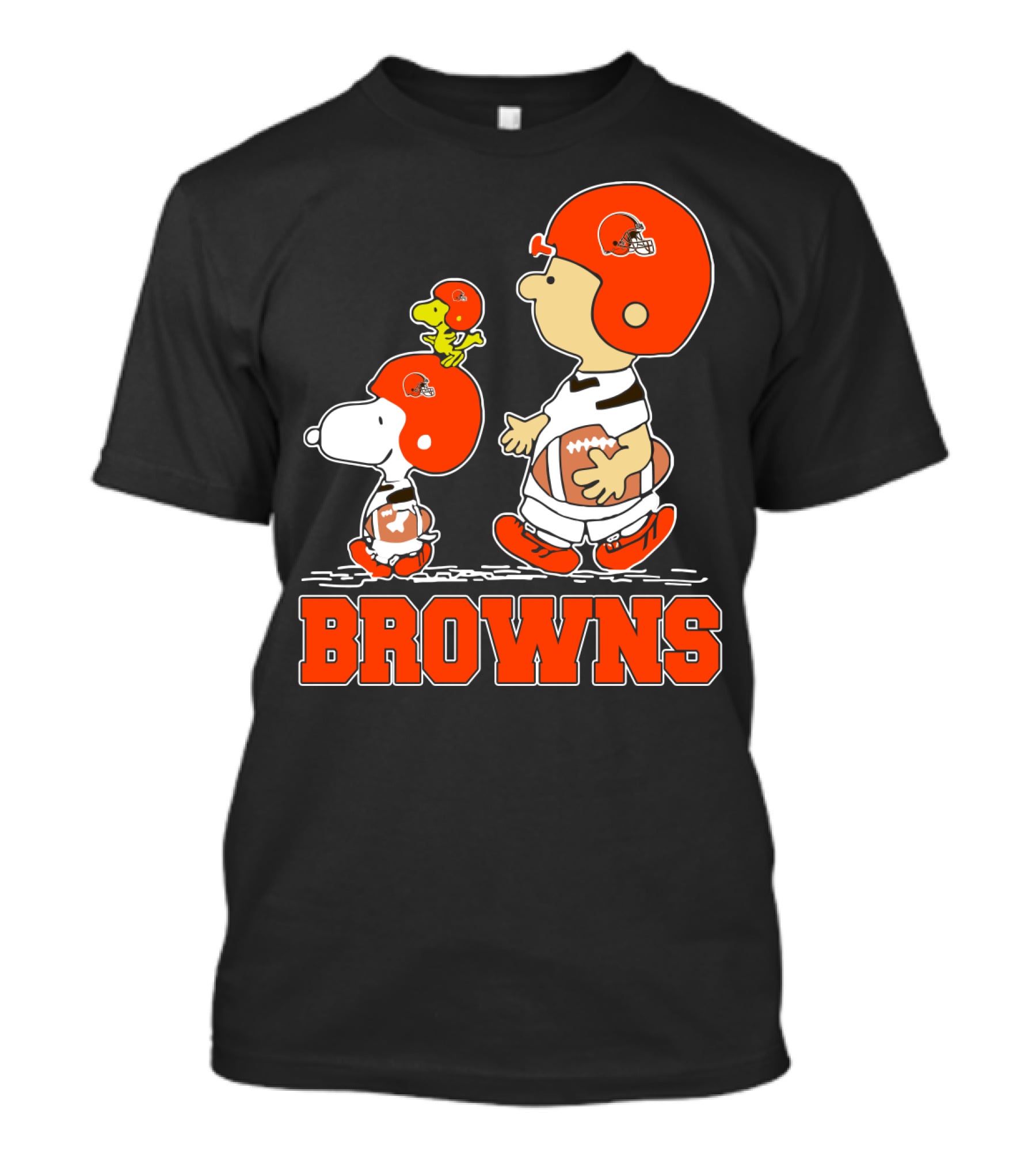 Snoopy Cleveland Browns Football Fans Peanuts Characters T-Shirt