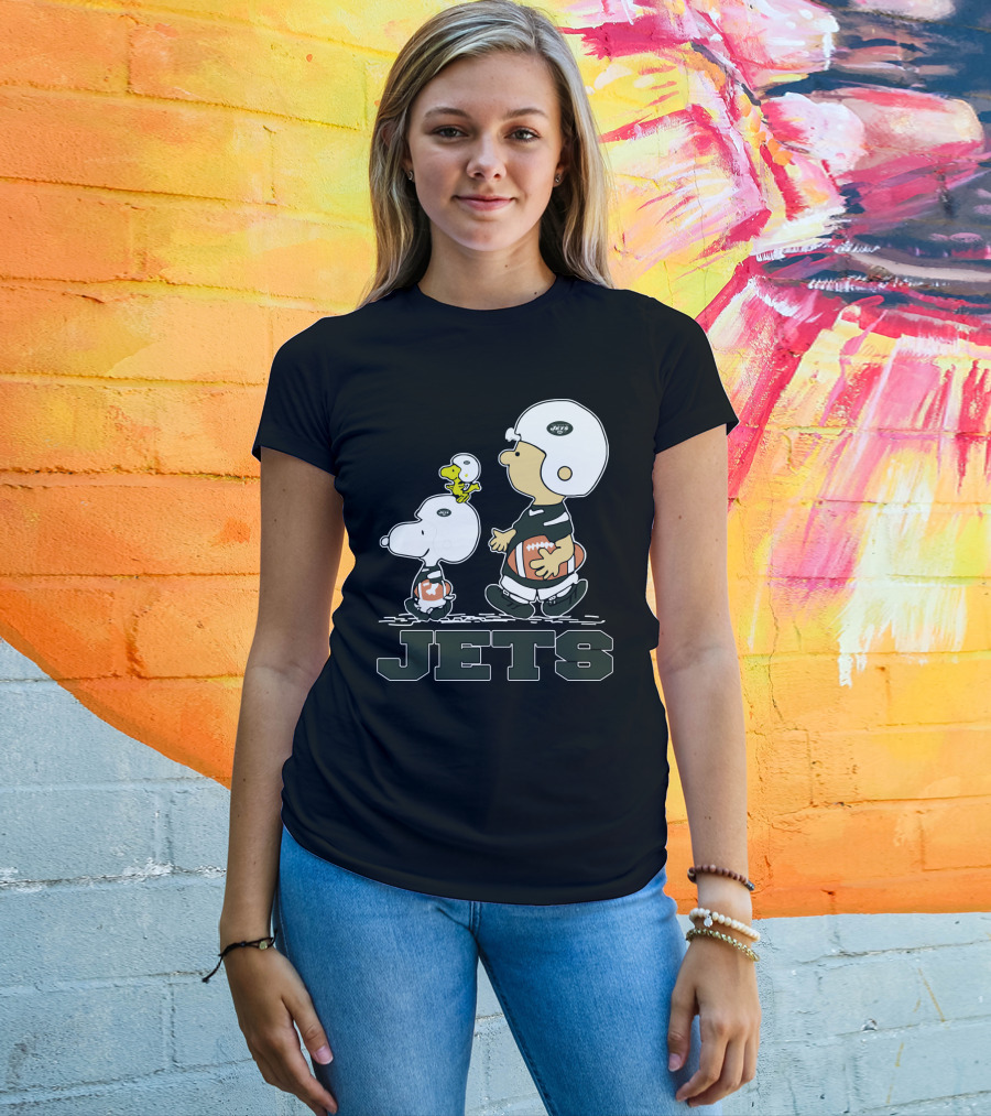 Snoopy And Woodstock New York Jets Football Fans T-Shirt