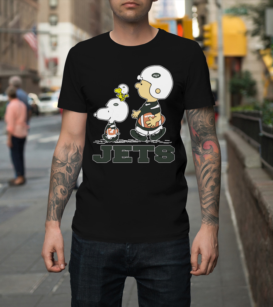Snoopy And Woodstock New York Jets Football Fans T-Shirt