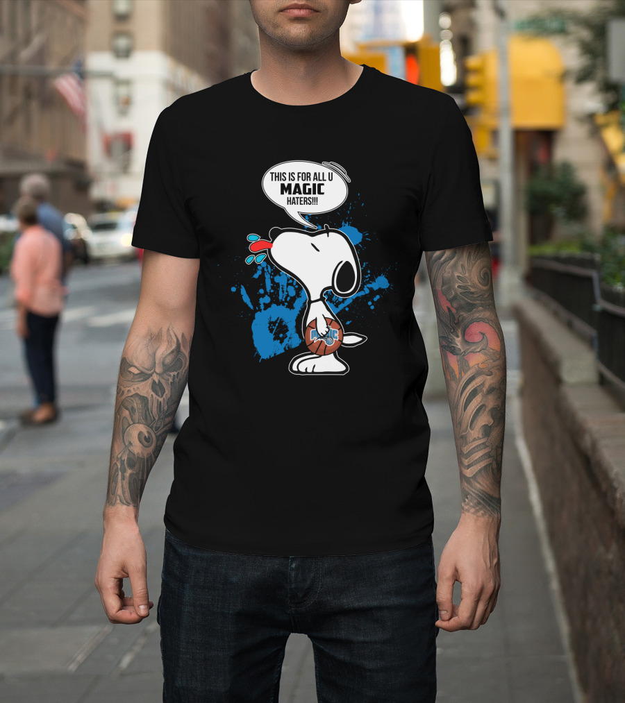 Snoopy Magic Haters Speech Bubble Basketball Orlando Fan T-Shirt