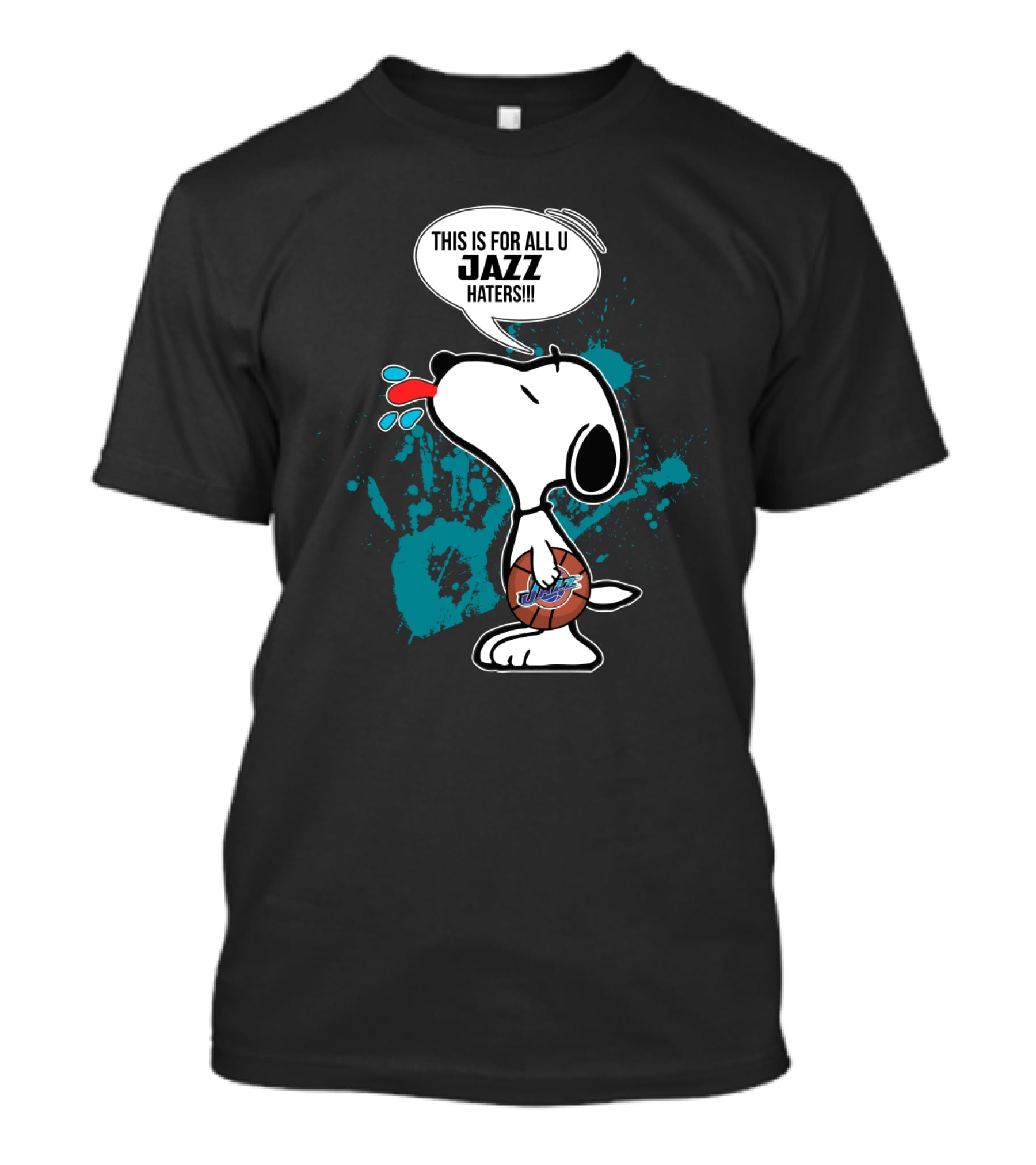 Snoopy And Utah Jazz Haters Fan Message T-Shirt