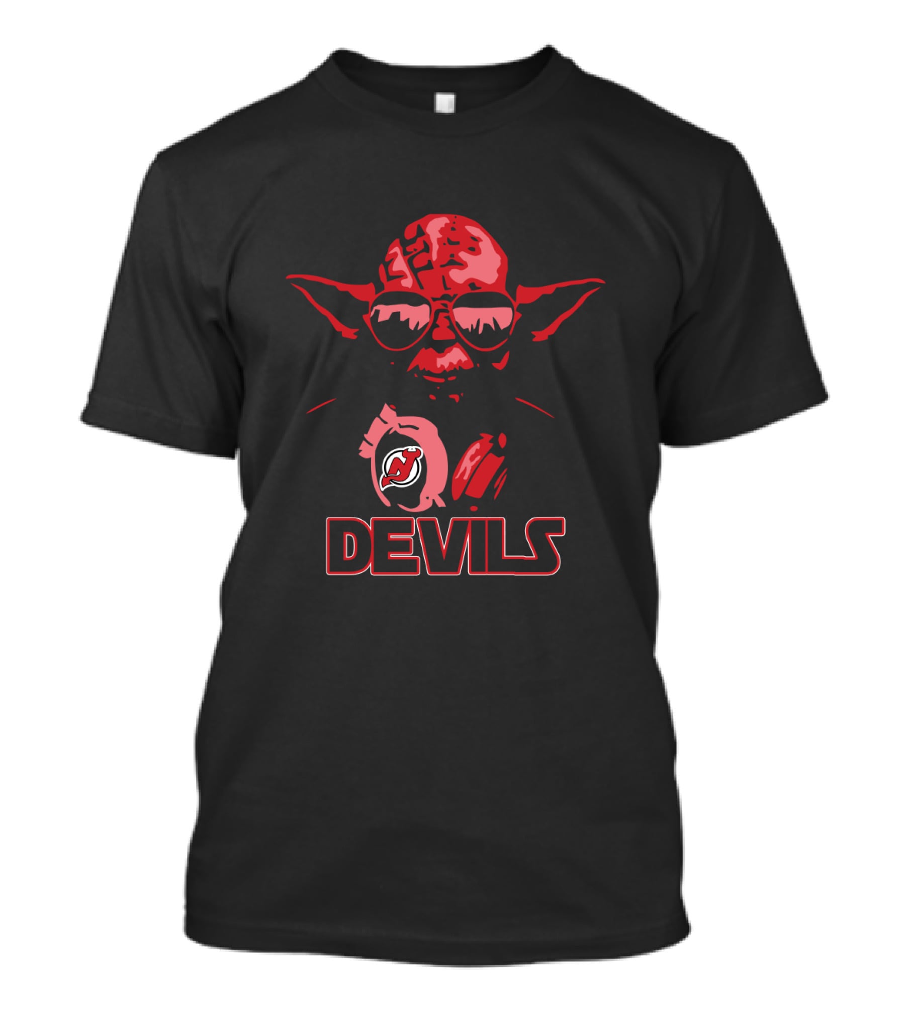 Yoda Star Wars New Jersey Devils Fans NHL Crossover Jedi Supporter T-Shirt