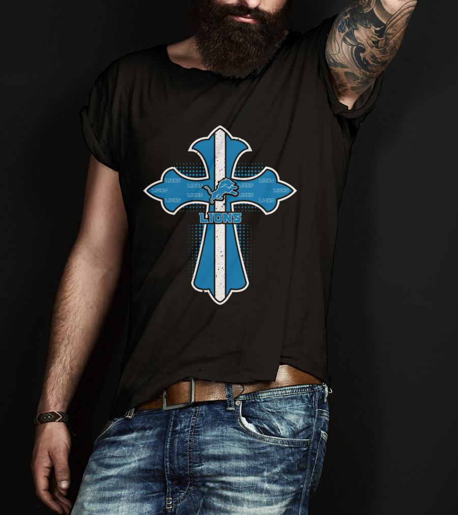 Lions Cross For Jesus And Detroit Fans T-Shirt