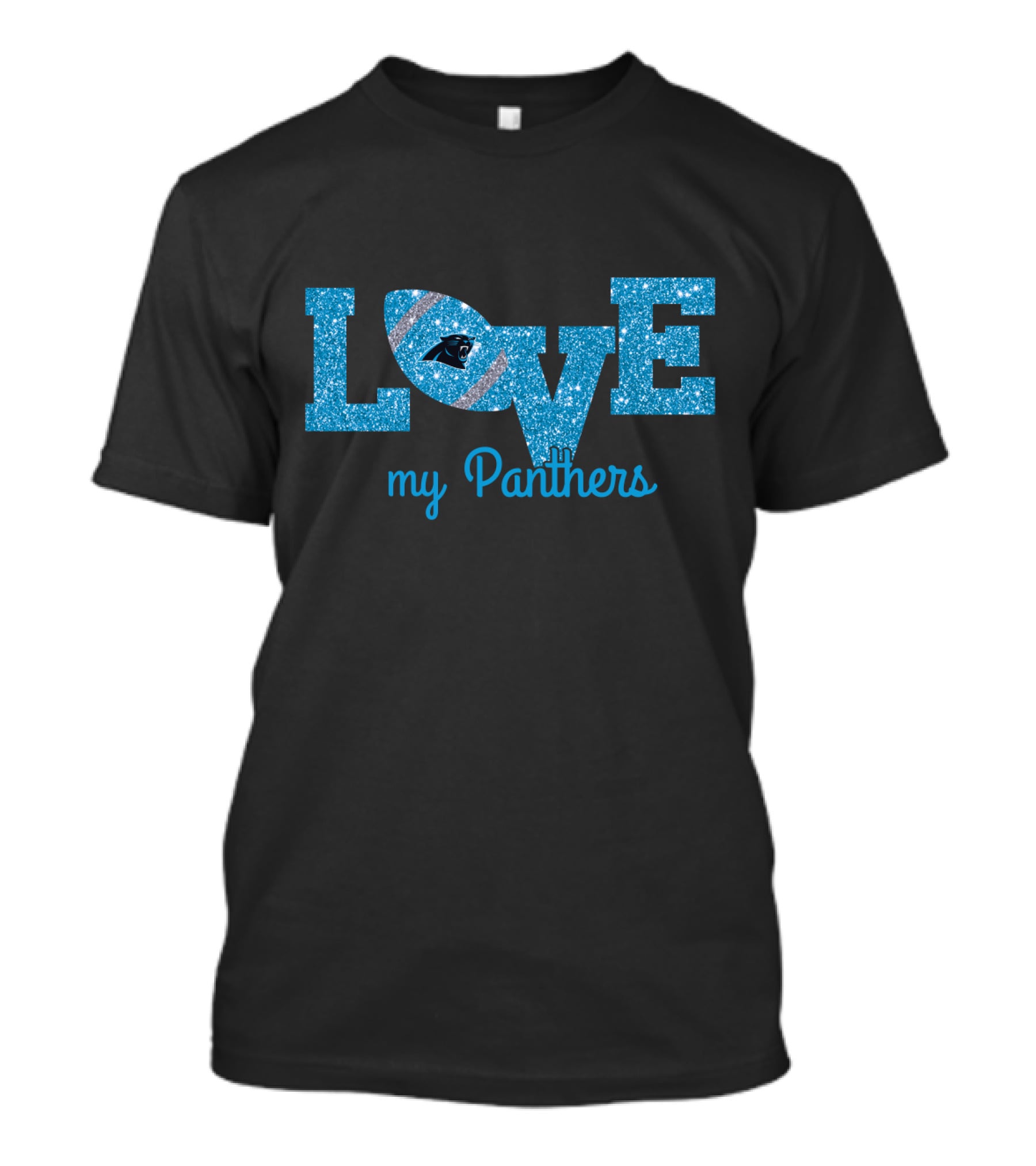 Sparkling Love My Panthers Football Fans T-Shirt