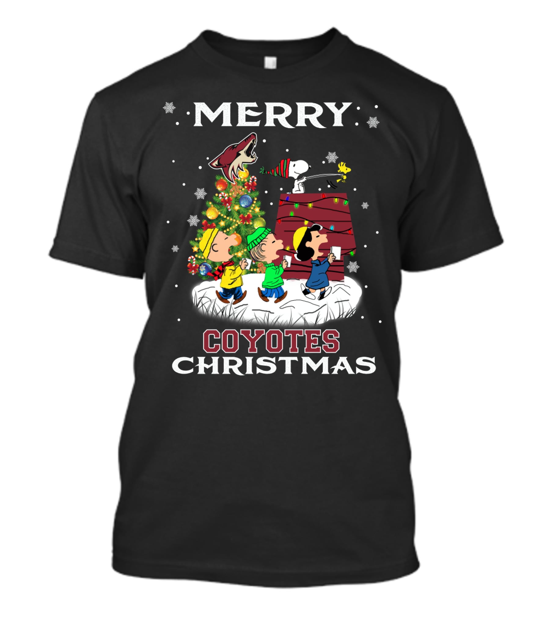 Merry Coyotes Christmas Arizona Snoopy Fans T-Shirt