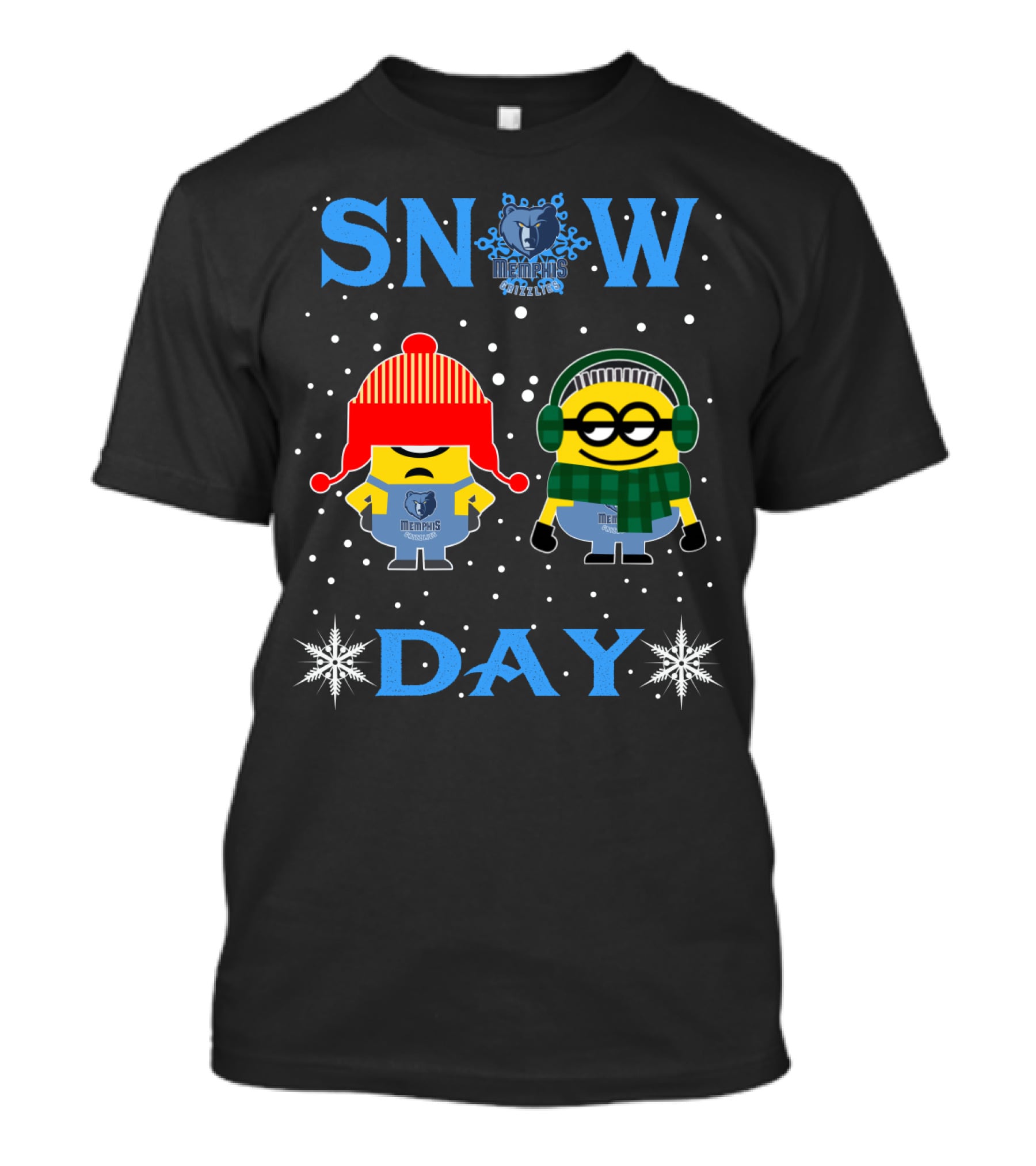 Snow Day Memphis Grizzlies Minions Winter Fun T-Shirt