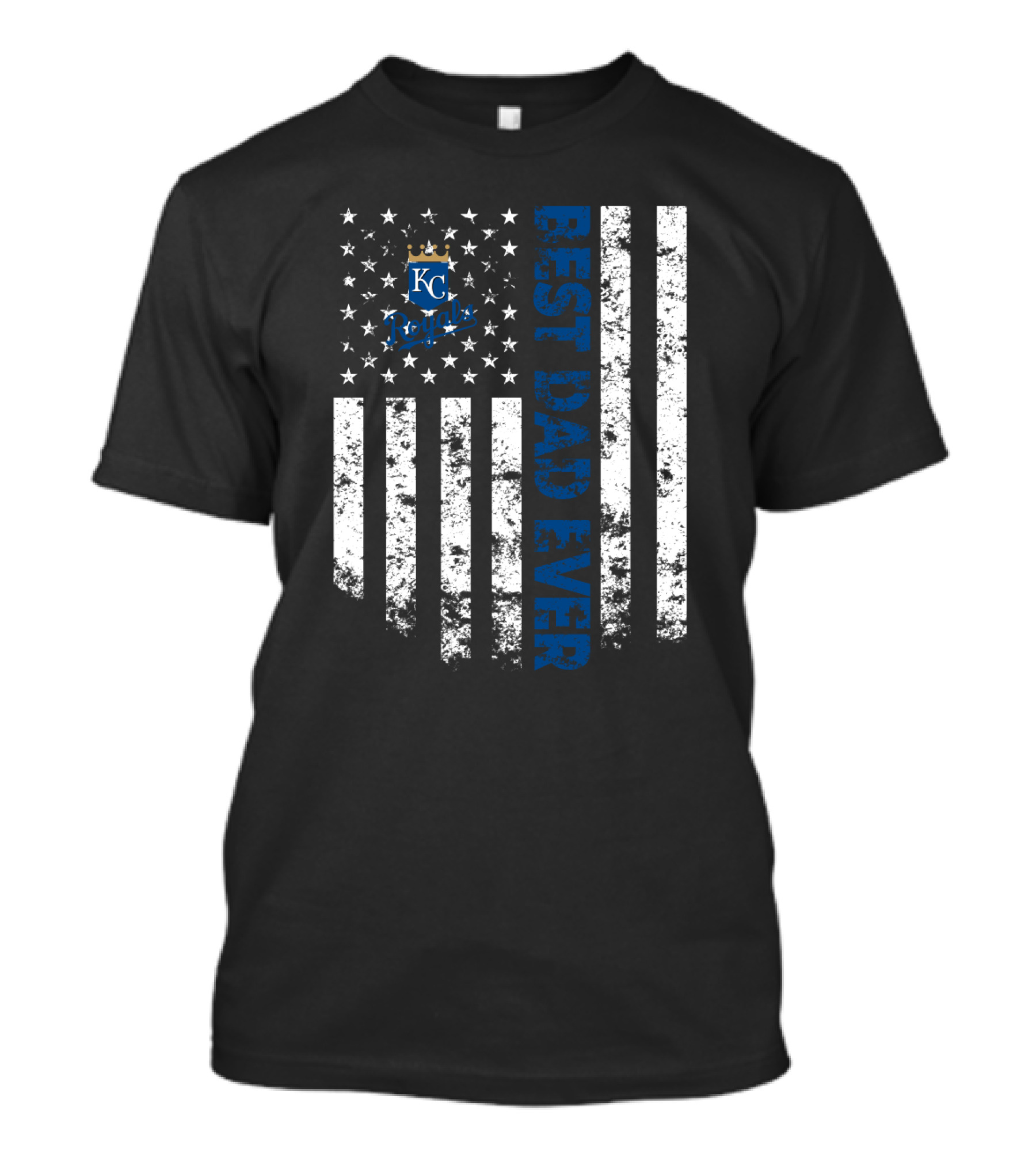 Best Kansas City Royals Dad Ever American Flag Style T-Shirt