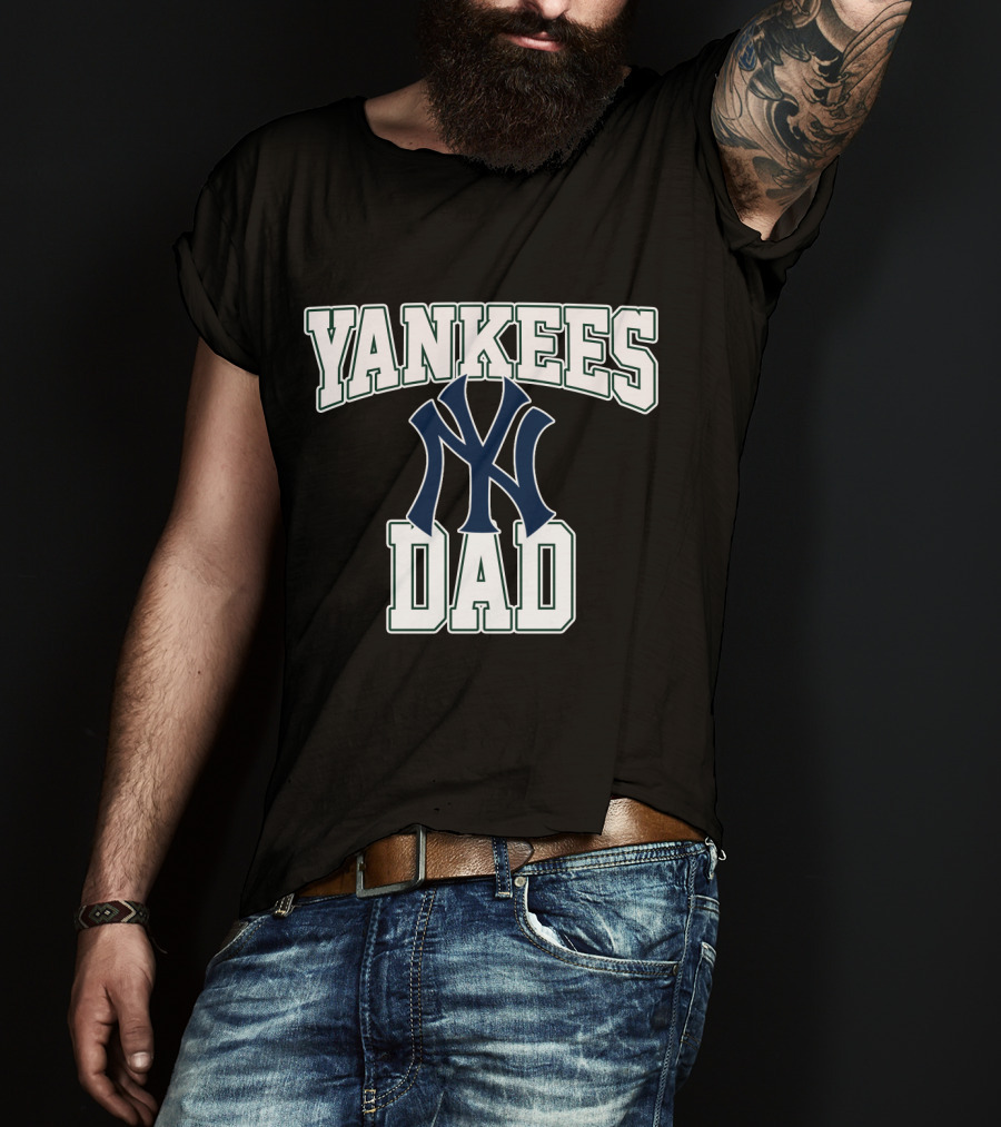 Yankees Dad New York Yankees Fan Apparel Iconic Dad Champion T-Shirt