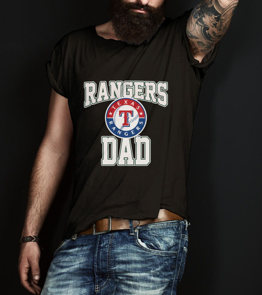 Texas Rangers Dad Baseball Emblem With Rangers T-Shirt
