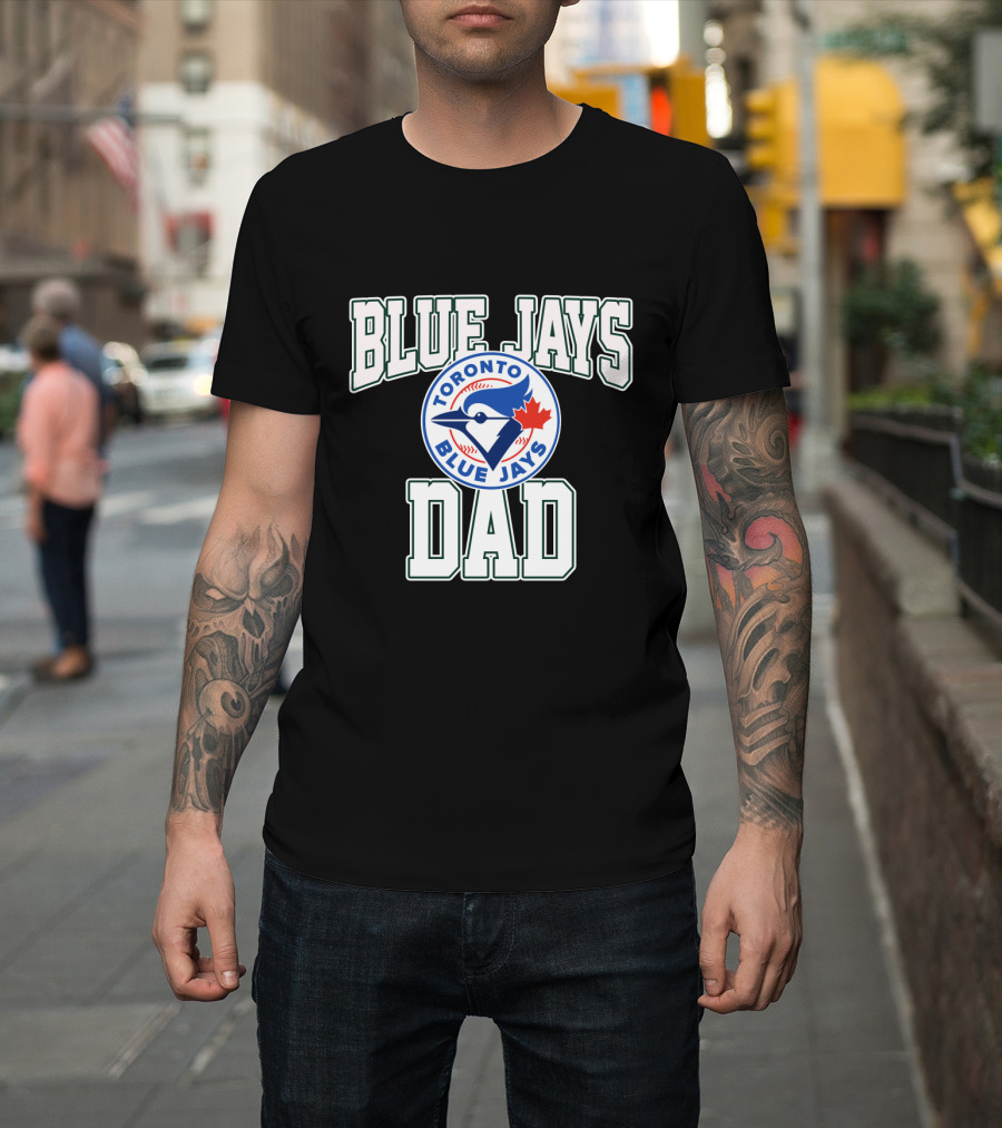 Blue Jays Toronto Dad With Blue Jay And Maple Leaf T-Shirt