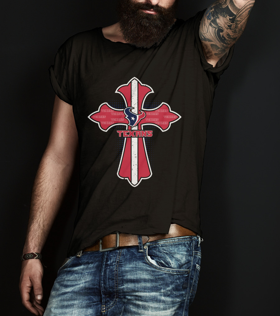 Texans Faithful Jesus Cross Houston Fans T-Shirt