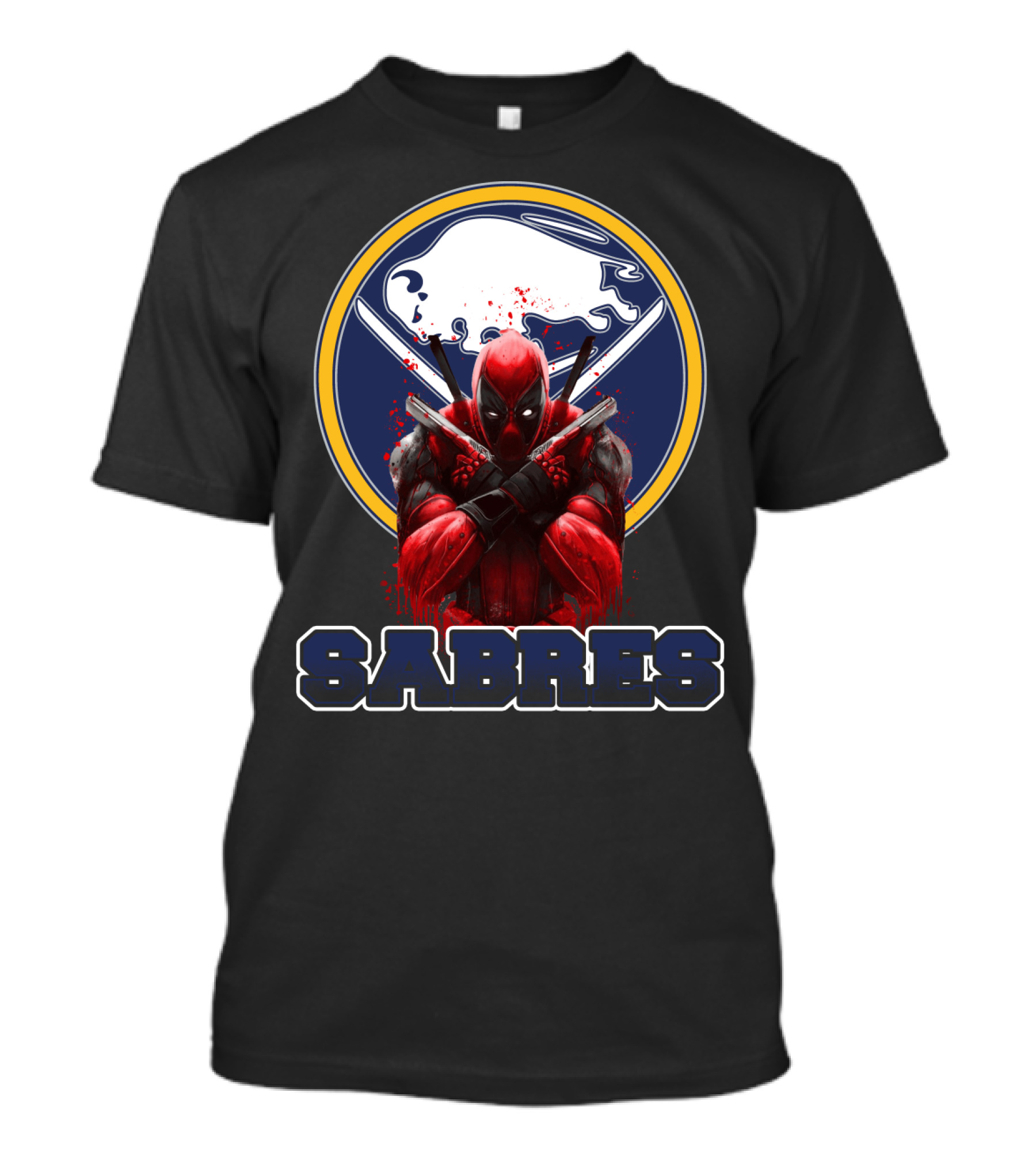 Deadpool And Buffalo Sabres Crossover Fans T-Shirt