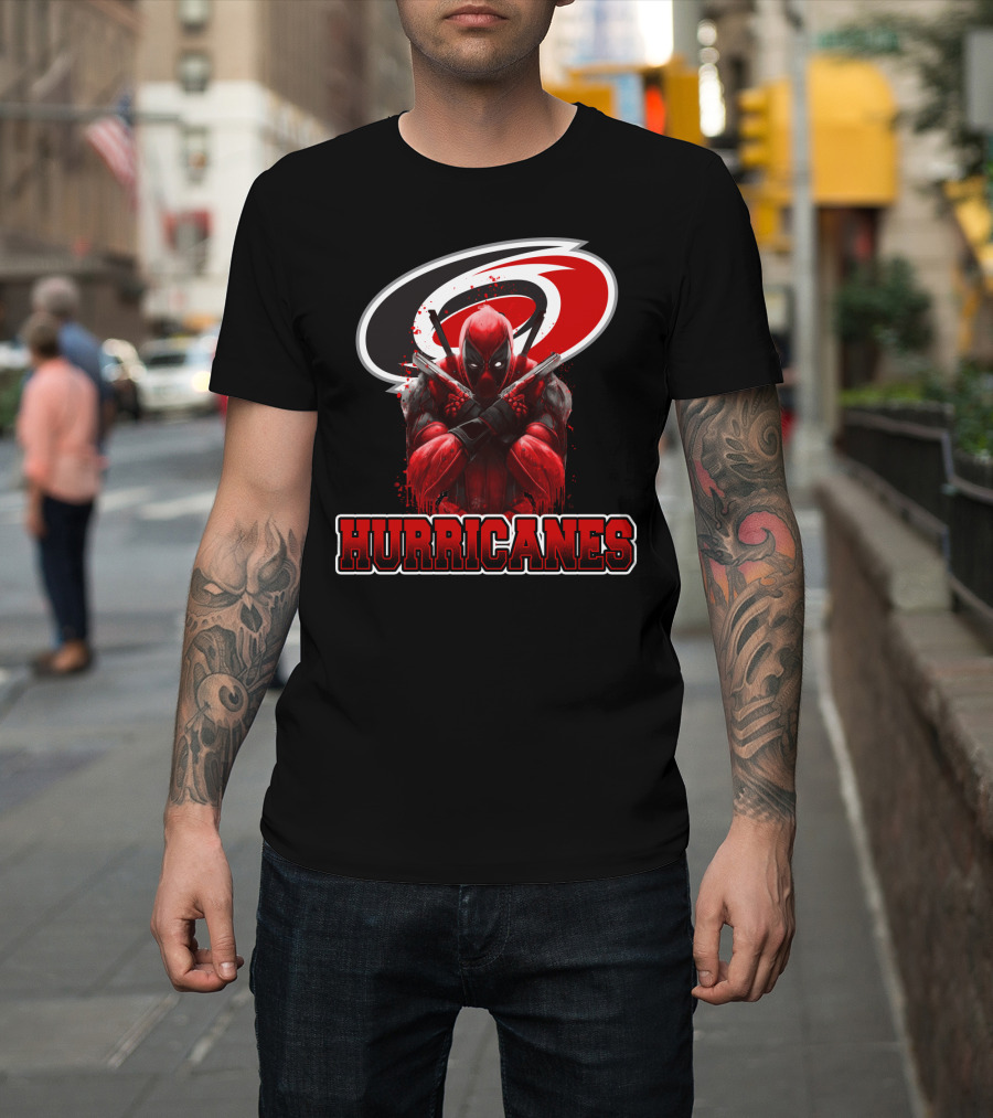 Carolina Hurricanes Deadpool Crossover Fan T-Shirt