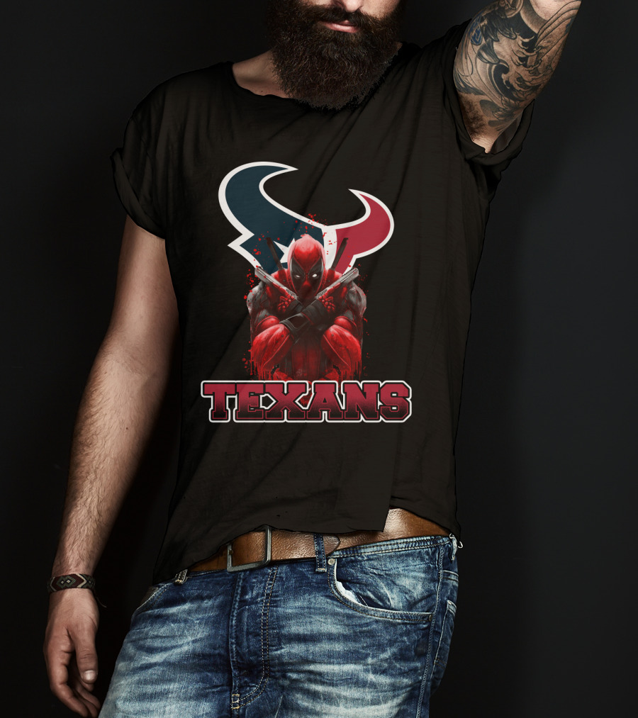 Texans Deadpool Crossover Featuring Houston NFL T-Shirt