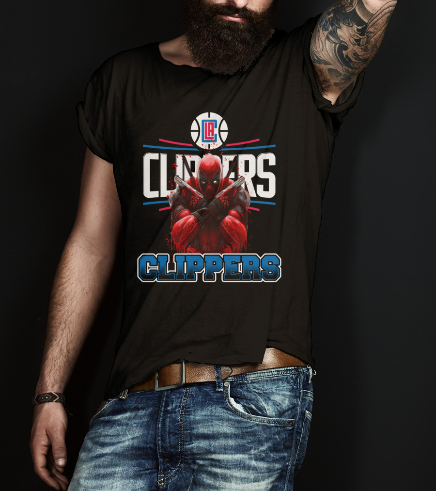 LA Clippers Deadpool Crossover Basketball Fan Favorite T-Shirt