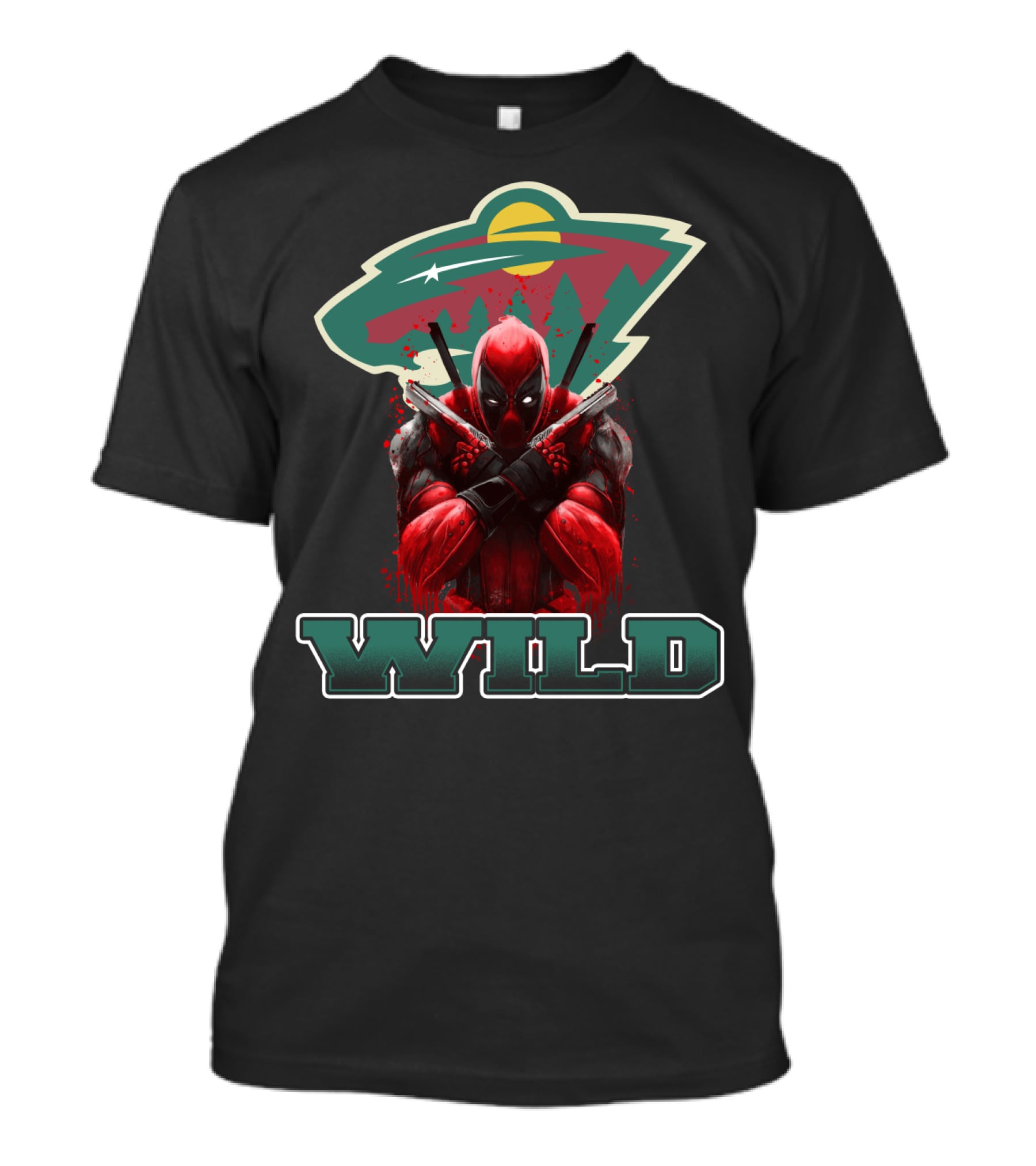 Minnesota Wild NHL And Deadpool Crossover Fans T-Shirt