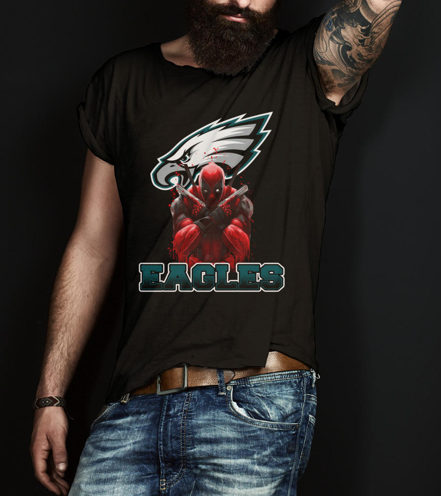 Philadelphia Eagles Deadpool Mashup Fans T-Shirt